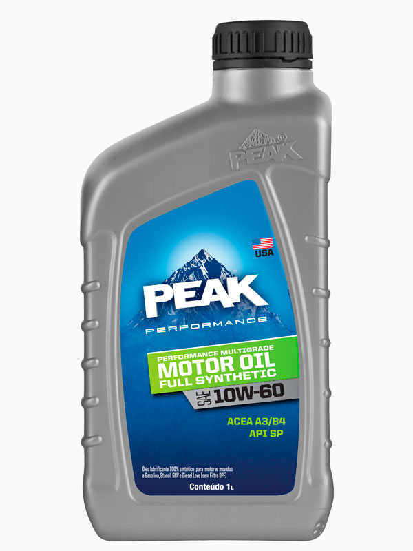 Peak Performance Motor Oil Synthetic 10W-60 API SP ACEA A3/B4